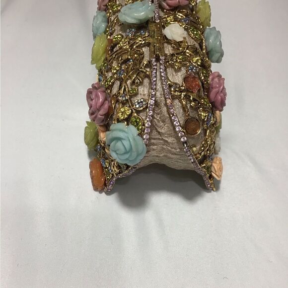 edidi New York Clutch Bag Floral Rhinestones Evening Bag RARE VINTAGE - Picture 14 of 14